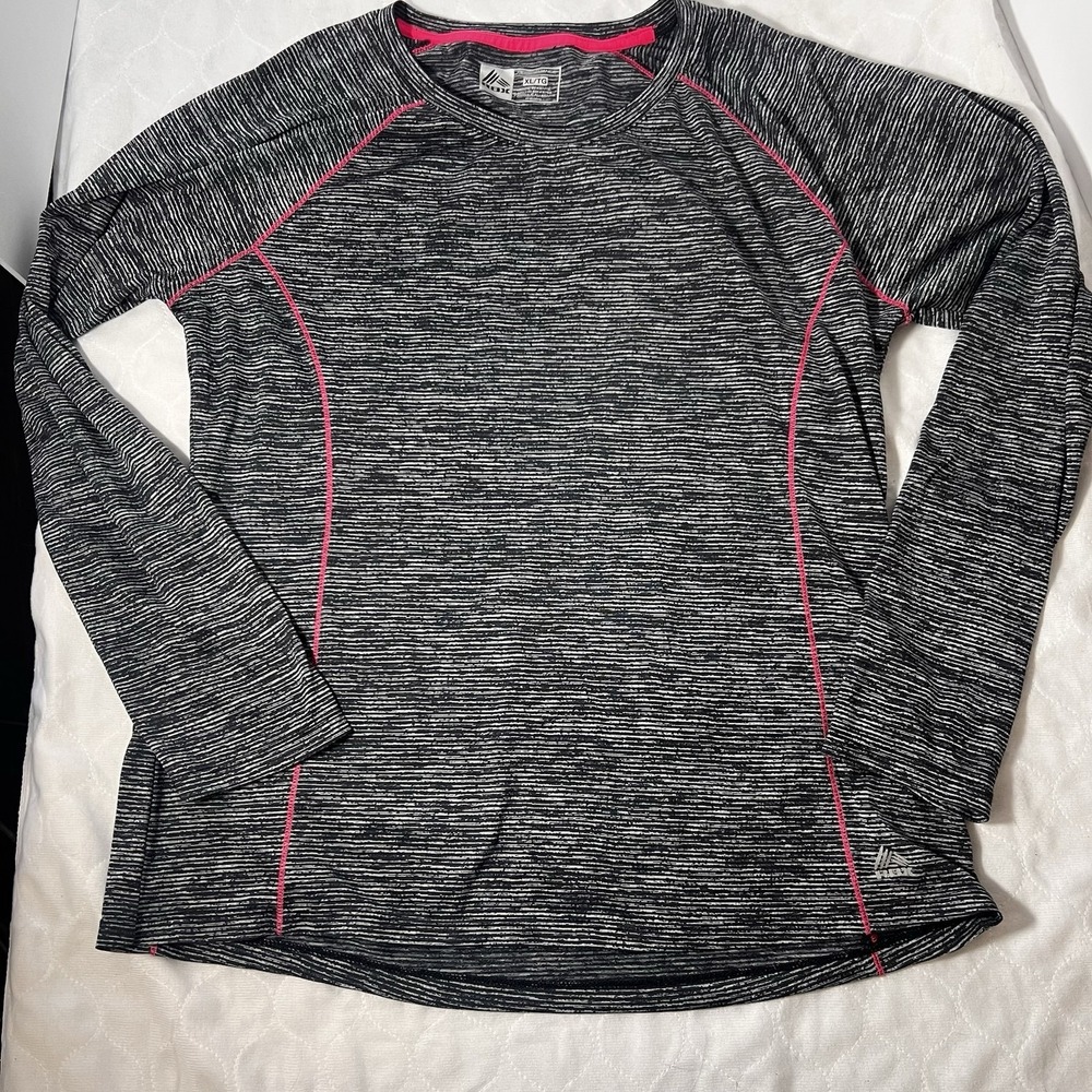 Reebok Performance Shirt ~ Size XLβ Women's ~ Pink Trim, Side Gathers